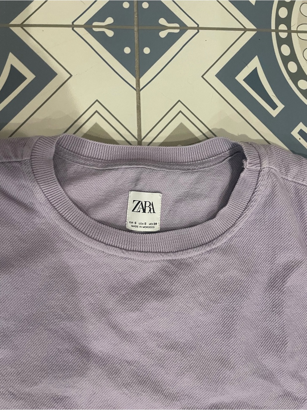 Zara (relaxed fit) Light purple Short sleeve light sweatshirt/top